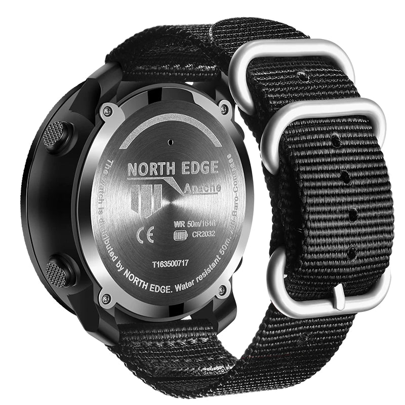 Reloj Militar Digital NORTH EDGE para Hombre – Altímetro, Barómetro y Brújula