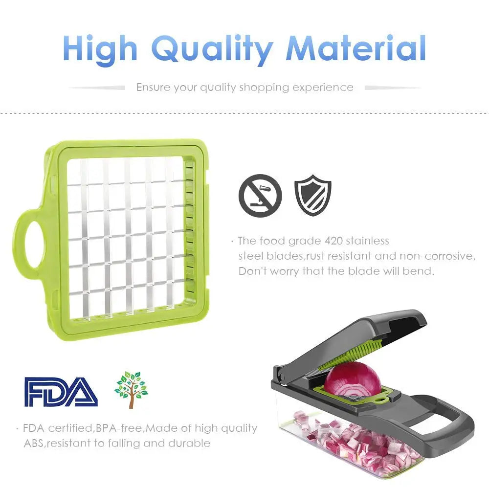 Picador de Verduras y Frutas Multifunción para Cocina