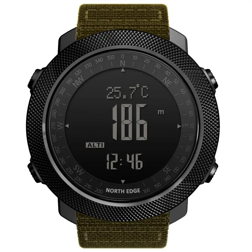 Reloj Militar Digital NORTH EDGE para Hombre – Altímetro, Barómetro y Brújula