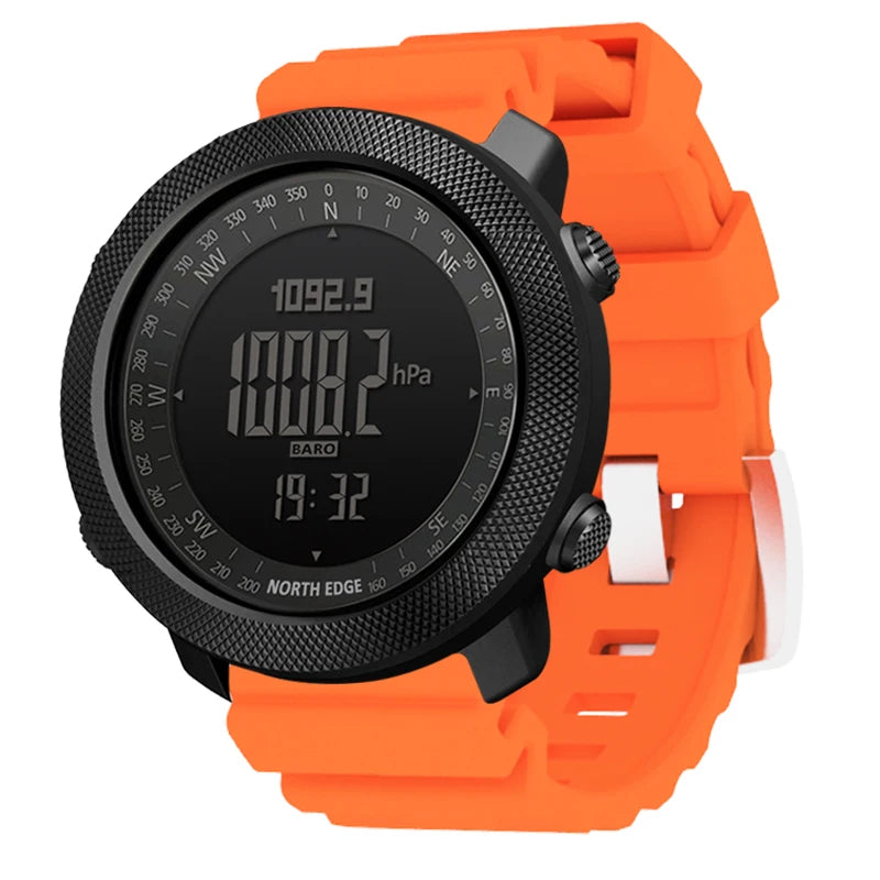 Reloj Militar Digital NORTH EDGE para Hombre – Altímetro, Barómetro y Brújula