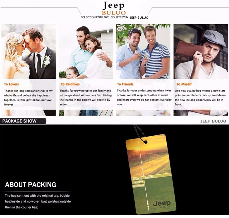 Bolso Bandolera de Hombre JEEP BULUO de Piel – Gran Capacidad