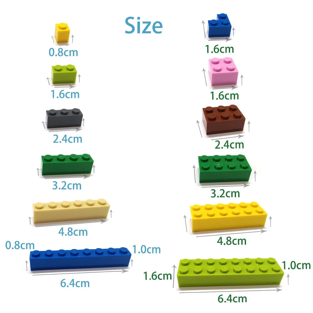 Set de 600 Bloques de Construcción DIY con Figuras y Lámpara – 12 Colores