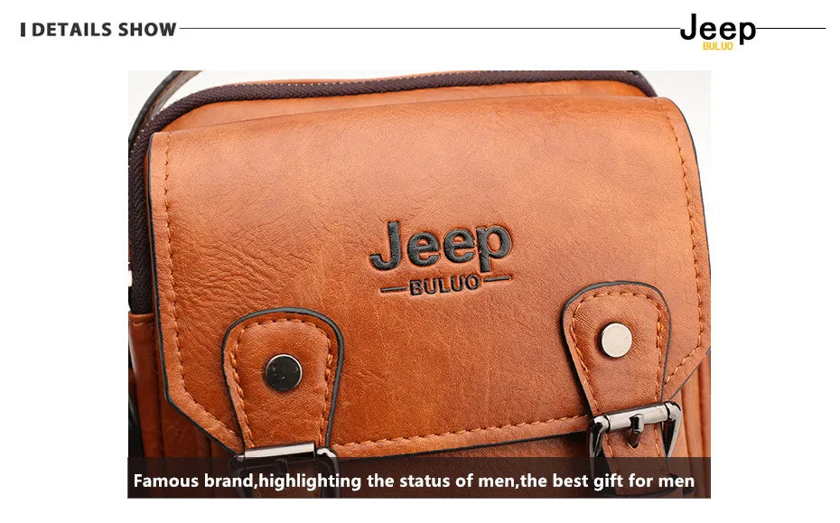 Bolso Bandolera de Hombre JEEP BULUO de Piel – Gran Capacidad