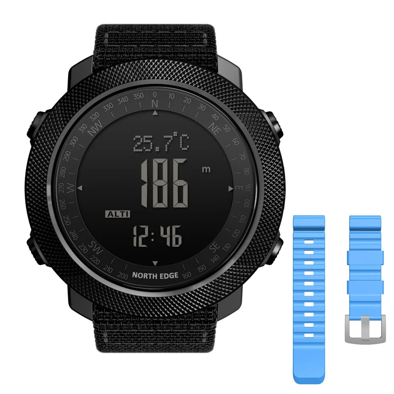 Reloj Militar Digital NORTH EDGE para Hombre – Altímetro, Barómetro y Brújula