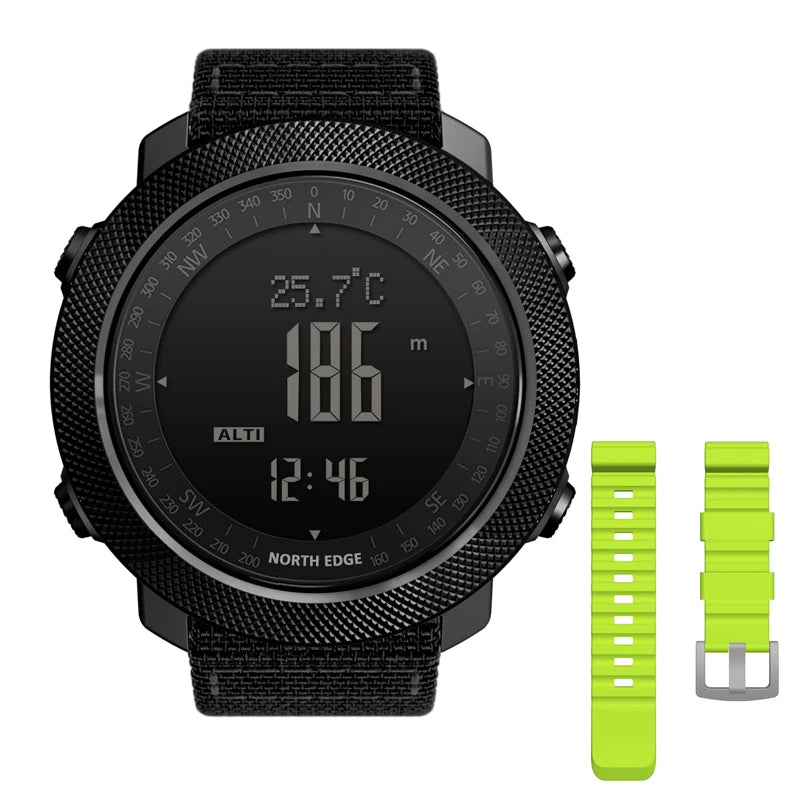 Reloj Militar Digital NORTH EDGE para Hombre – Altímetro, Barómetro y Brújula