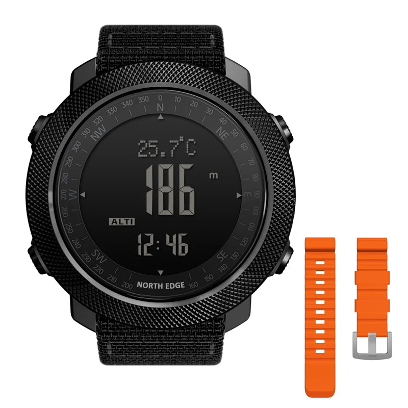 Reloj Militar Digital NORTH EDGE para Hombre – Altímetro, Barómetro y Brújula