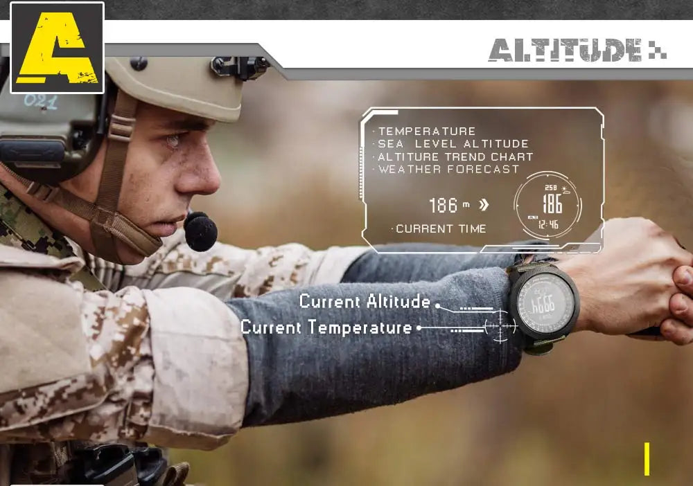 Reloj Militar Digital NORTH EDGE para Hombre – Altímetro, Barómetro y Brújula