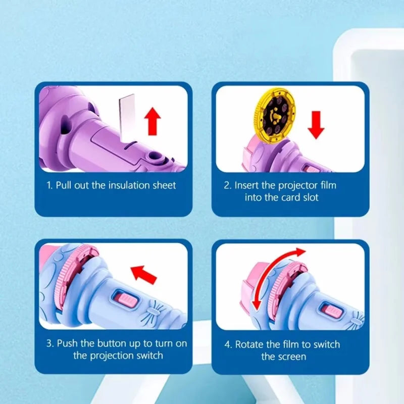 Proyector Infantil de Historias con Linterna y 10 Tarjetas