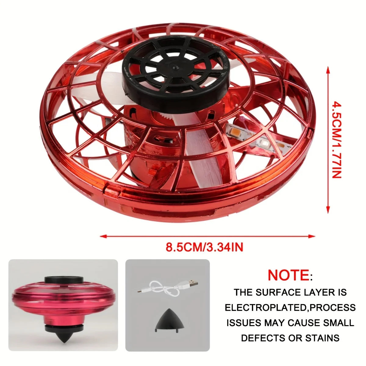 Mini Drone LED Volador Tipo UFO