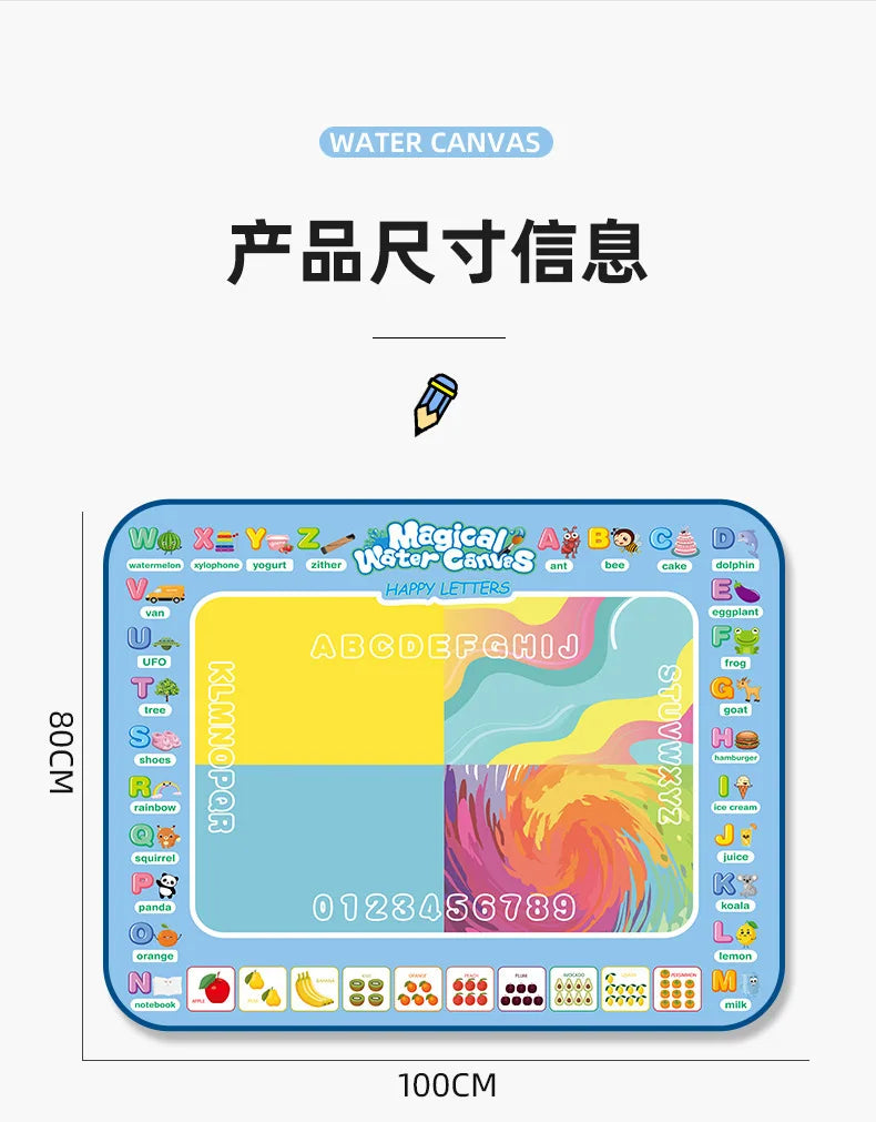 Alfombra Mágica de Dibujo con Agua Reutilizable para Niños