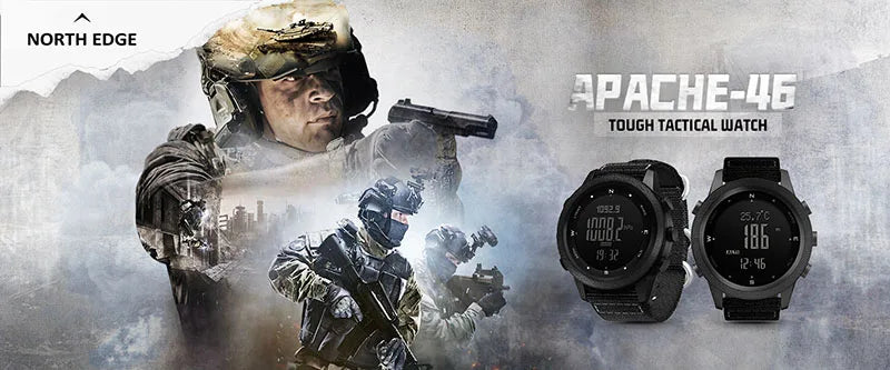 Reloj Militar Digital NORTH EDGE para Hombre – Altímetro, Barómetro y Brújula