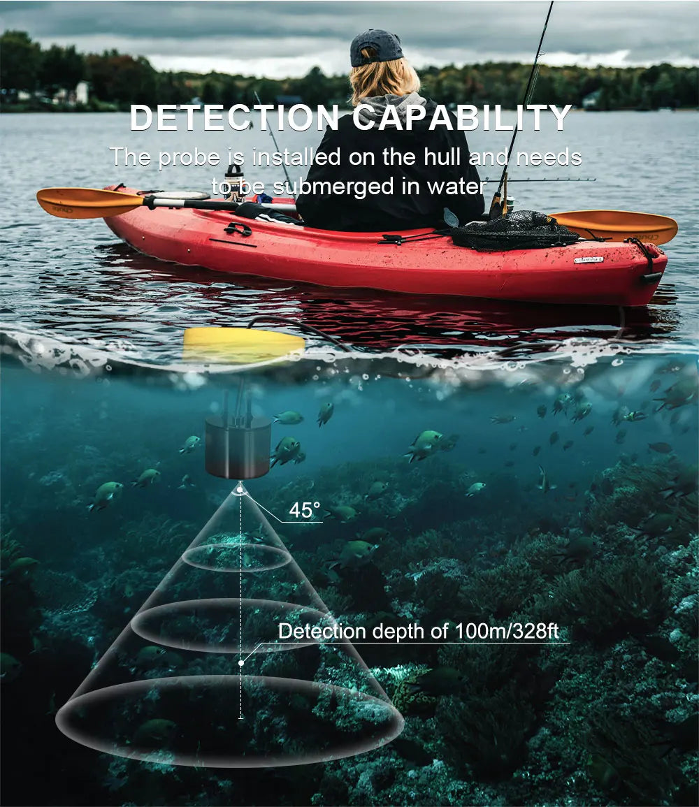 Detector de Peces Portátil con Sonar 100 m y Alarma – FFC1108-1