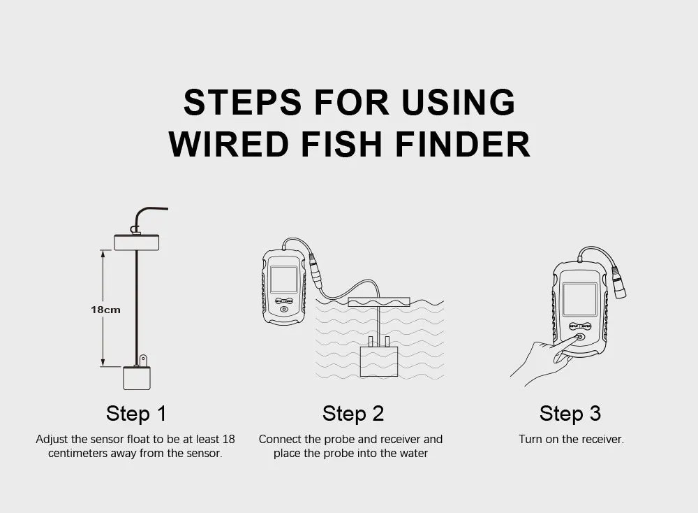 Detector de Peces Portátil con Sonar 100 m y Alarma – FFC1108-1