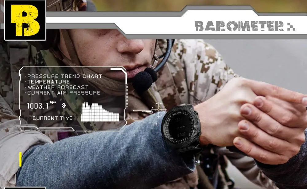 Reloj Militar Digital NORTH EDGE para Hombre – Altímetro, Barómetro y Brújula